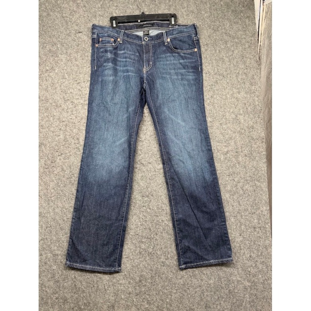 Calvin Klein Jeans Womens 14/34 Slim Bootcut Blue Stretch Denim Dark WG38A105